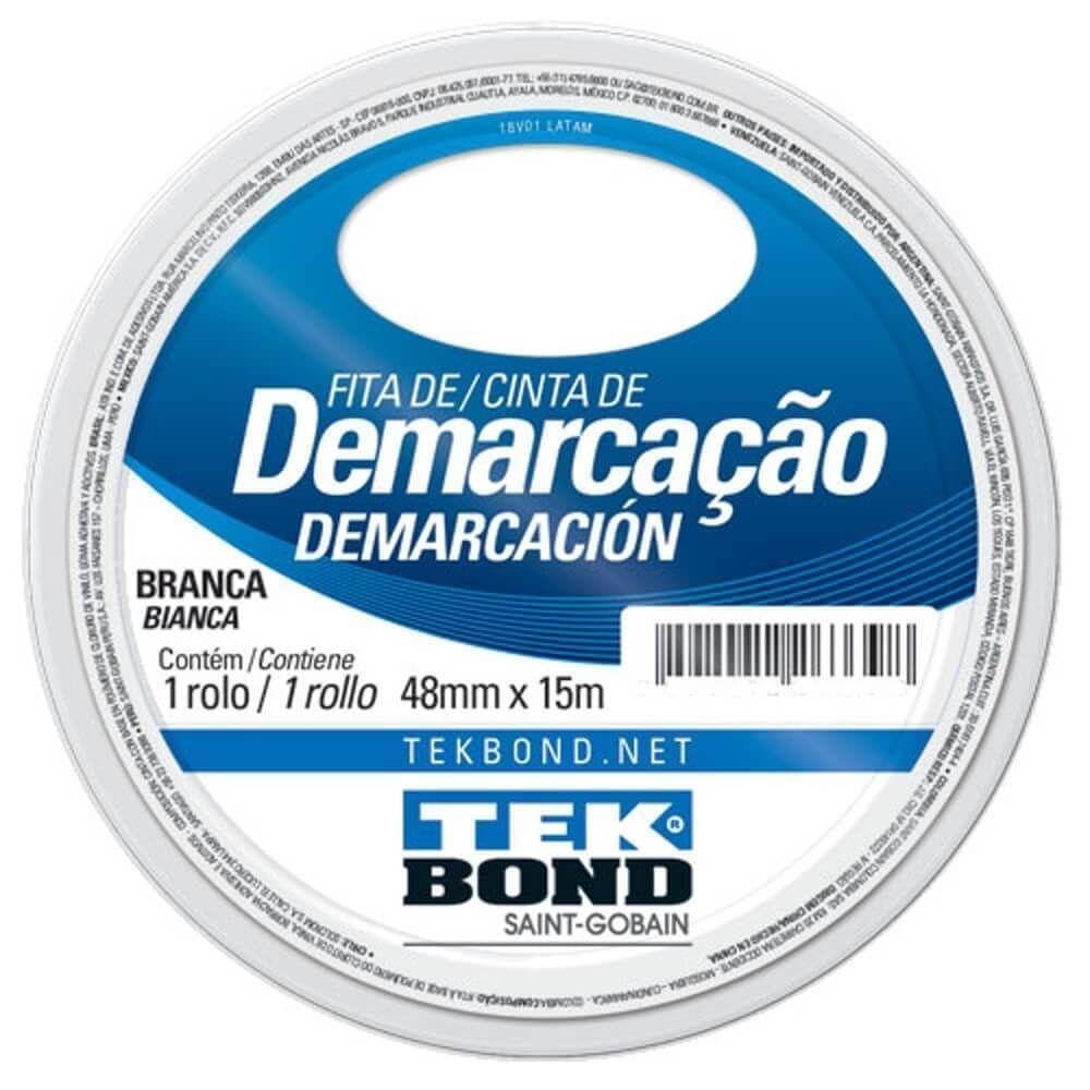 Fita De Demarcação Branca 48mm X 15 Metros - 21271048200 - Tekbond - 1