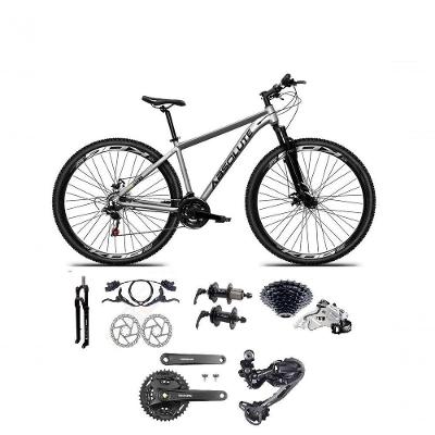Bicicleta Aro 29 Absolute Nero 5 Câmbios Shimano Deore E Altus 27v Freio Hidraulico Garfo C/trava -cinza Tam.15