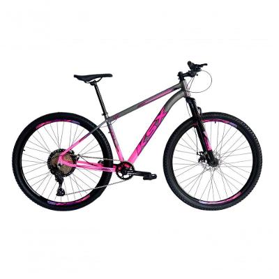 Bicicleta Aro 29 Ksx Sd7 12v Garfo Com Trava K7 11/50 Freios Hidráulicos Kit 1x12 - Rosa/grafite Tam. 15