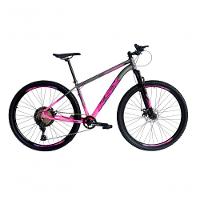 Bicicleta Aro 29 Ksx Sd7 12v Garfo Com Trava K7 11/50 Freios Hidráulicos Kit 1x12 - Rosa/grafite Tam. 15 - 1