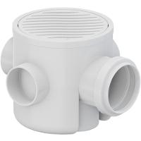 Caixa Sifonada Montada Com Grelha E Porta Grelha 100x100x50mm Com 3 Entradas - 27019803 - Tigre - 1