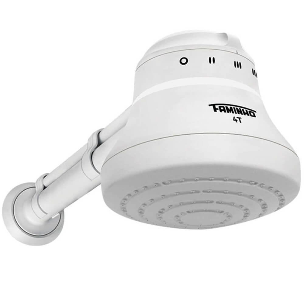 Ducha Faminho 4 Temperaturas Com Cano De 30cm Branco 220 Volts 6800 Watts - 3859 - Fame - 1