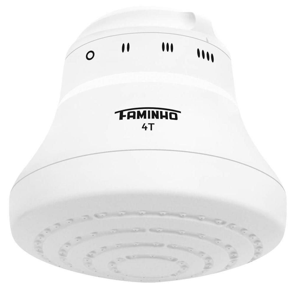 Ducha Faminho 4 Temperaturas Com Cano De 30cm Branco 220 Volts 6800 Watts - 3859 - Fame - 2