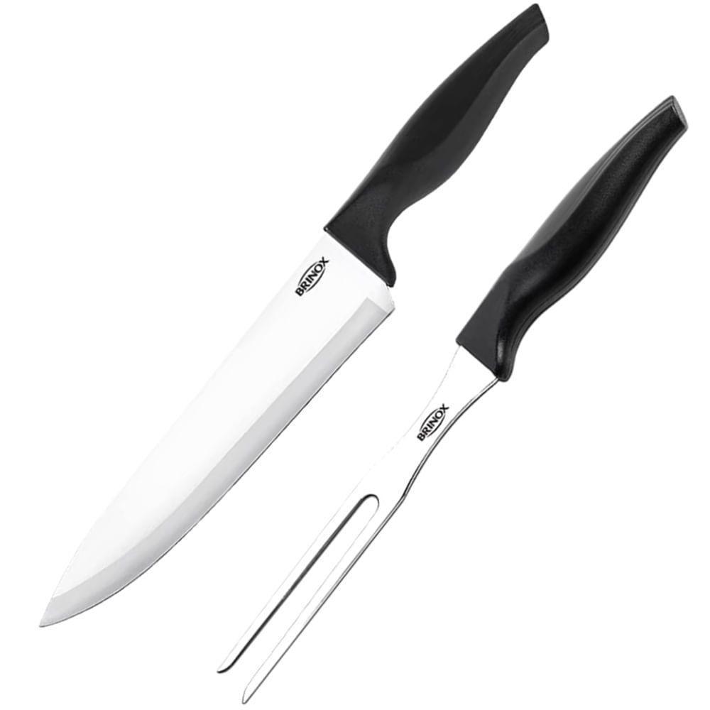 Conjunto De Facas Com 2 Peças Cross Preto - 2556-308 - Brinox - 1