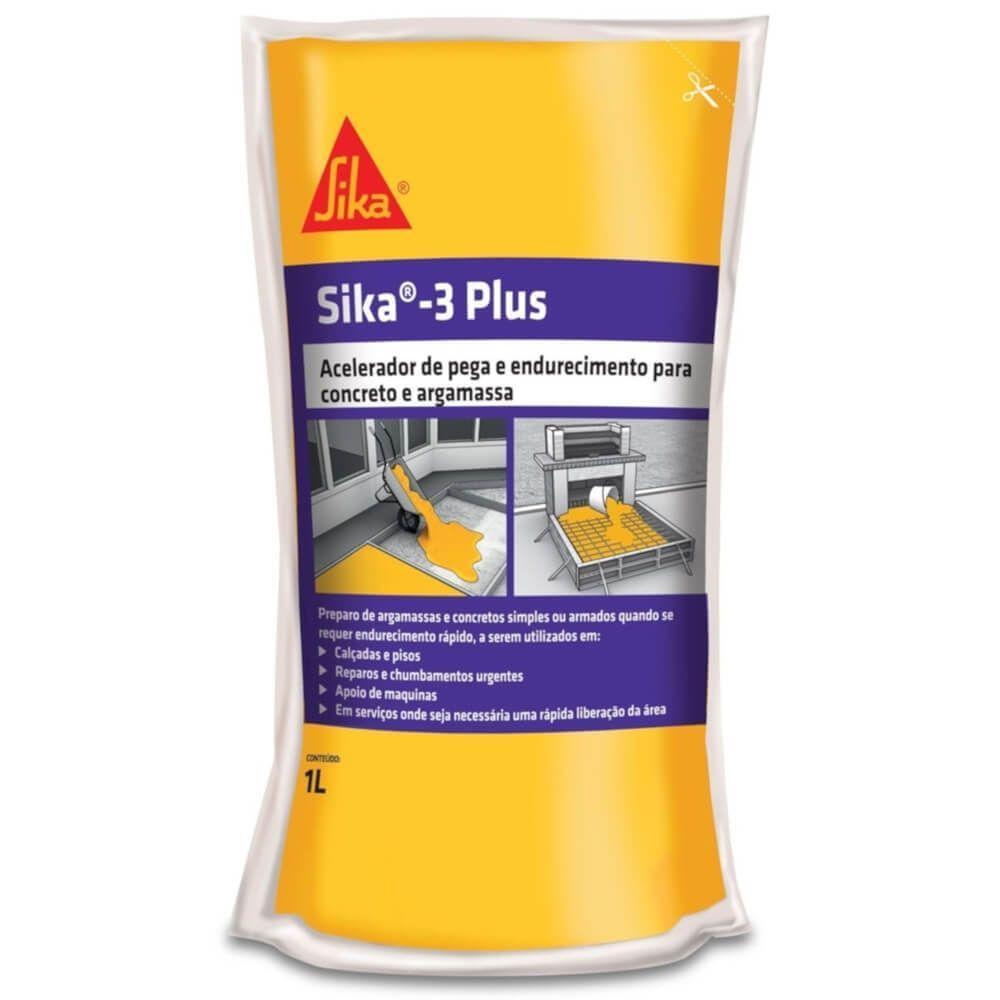 Aditivo Líquido Sika 3 Plus 1 Litro - 472173 - Sika - 1
