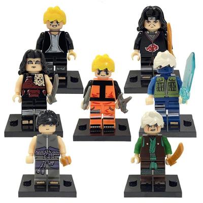 Kit 8 Bonecos Bloco De Montar Naruto Colorido