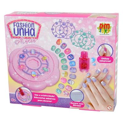 Kit Fashion Unha Mania C- Adesivos - Dm Toys Unica Kit Fashion Unha Mania C- Adesivos - Dm Toys
