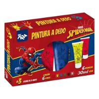 Pintura A Dedo Infantil Homem Aranha Material 6 Cores Escolar Dac - 1