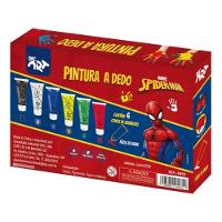 Pintura A Dedo Infantil Homem Aranha Material 6 Cores Escolar Dac - 2