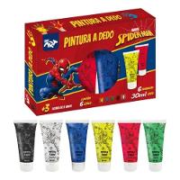 Pintura A Dedo Infantil Homem Aranha Material 6 Cores Escolar Dac - 4