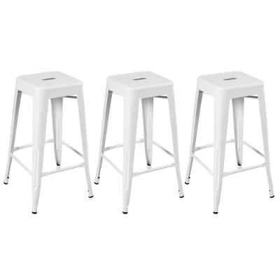 Kit 3 Banquetas Altas 76 Cm Branco