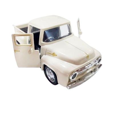 Miniatura Carrinho Antigo De Metal Ford Pickup F-100 Bege