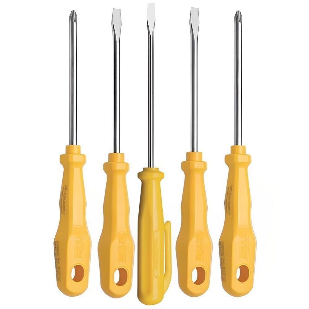 Jogo De Chaves De Fenda E Philips Amarelo Com 6 Peças - 41516506 - Tramontina Jogo De Chaves De Fenda 06pcs Tramontina - 1