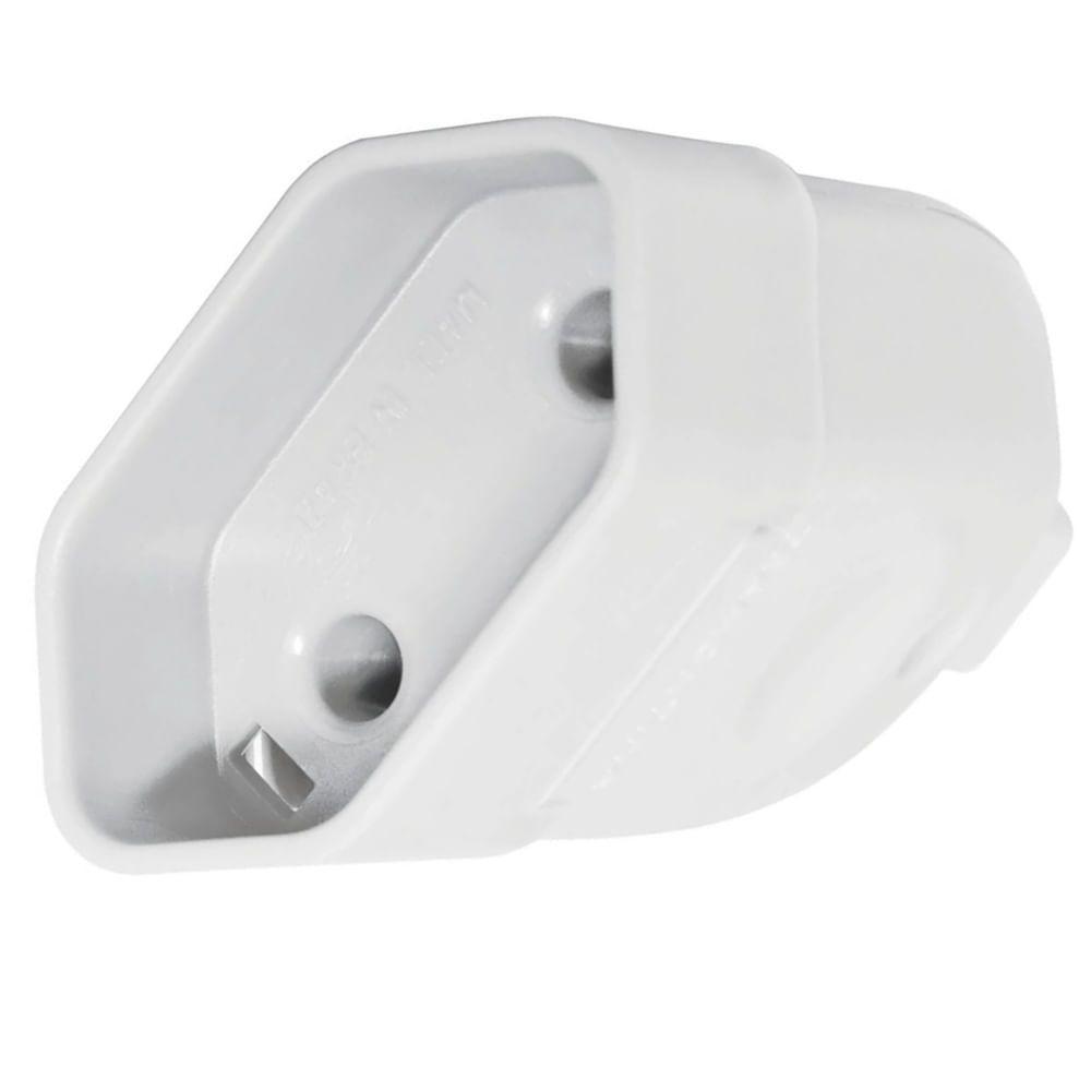 Plugue Femea 2p 10a 250v Branco Tramontina Plugue Fêmea Branco 2p De 250 Volts E 10 Ampères - 57402152 -tramontina - 2