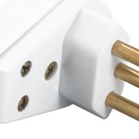 Plugue Angular 2p+t 20a 250 Volts Branco - 57402111 - Tramontina - 3