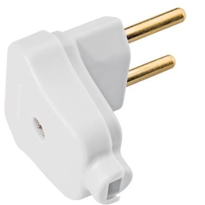 Plugue Angular 2p 10a 250 Volts Branco - 57402106 - Tramontina