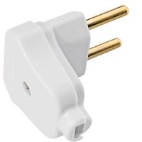 Plugue Angular 2p 10a 250 Volts Branco - 57402106 - Tramontina - 1