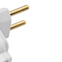 Plugue Angular 2p 10a 250 Volts Branco - 57402106 - Tramontina - 4