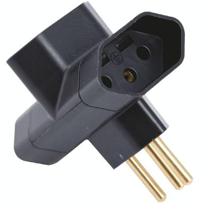 Plugue T 2p+t 10 A 250 V Preto - 57400181 - Tramontina Plugue T 2p+t 10a 250v Preto Tramontina