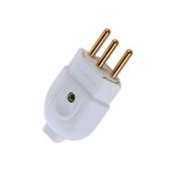 Plugue Macho Branco 2p+t De 10 Ampères E 250 Volts - 57402103 - Tramontina - 2