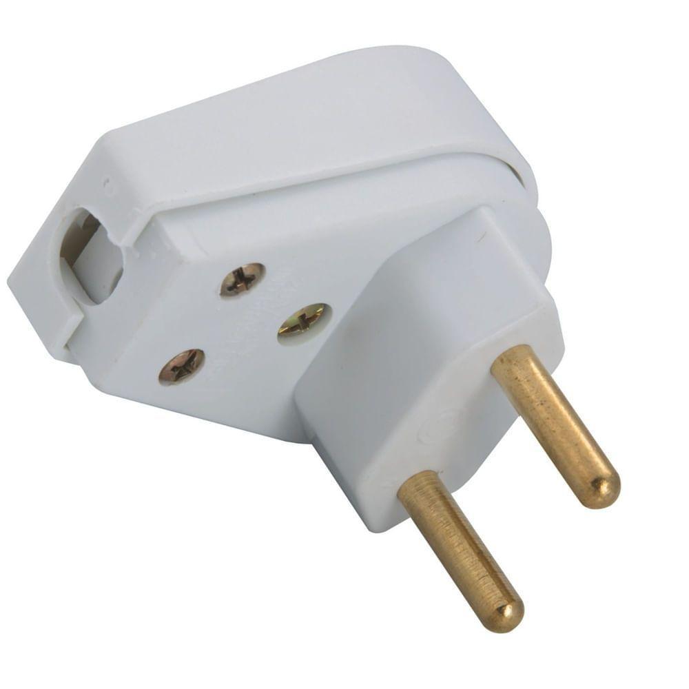 Plugue Angular Cinza 2p De 20 Ampères E 250 Volts - 57401109 - Tramontina - 2