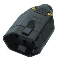 Plugue Fêmea 2p+t 10a Preto - 2146 - Fame Plugue Femea 2p+t 10a Preto Ref.2146 Fam Fame - 1