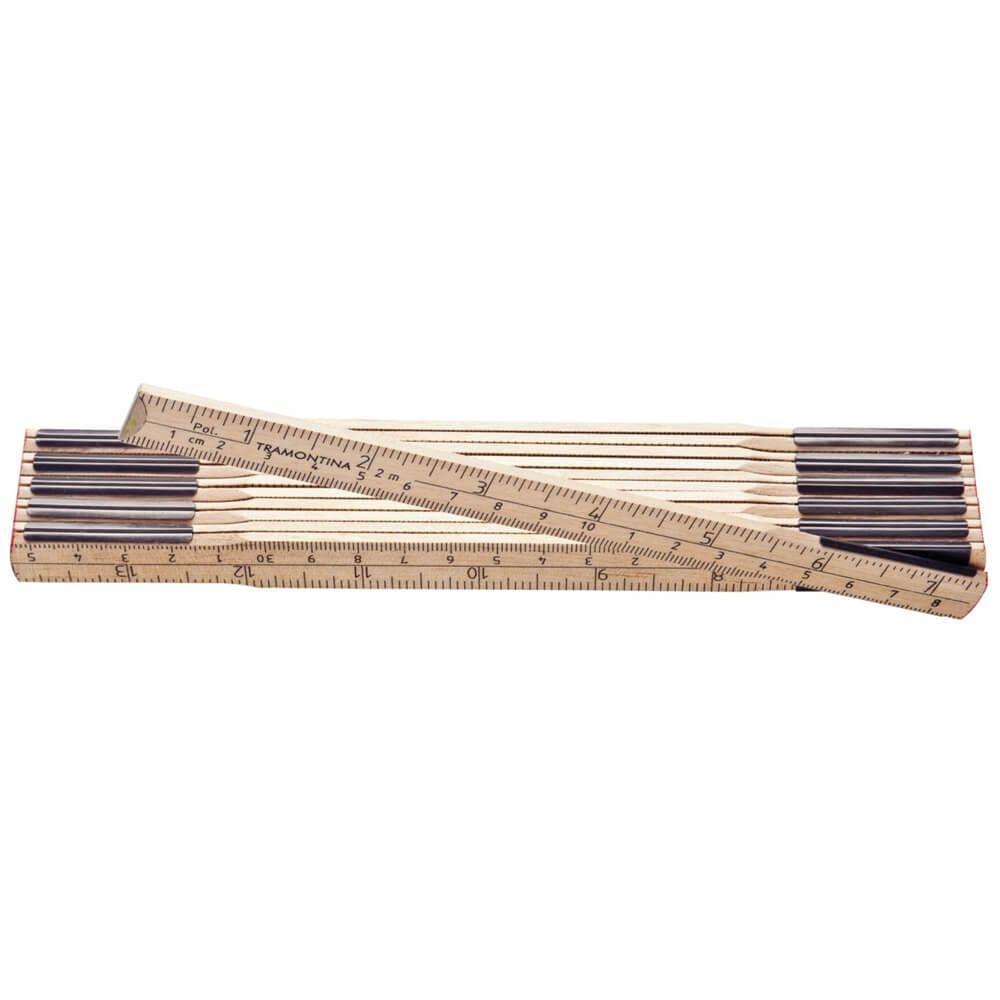 Escala Métrica De Madeira Com 2 Metros - 43160002 - Tramontina Escala Metrica De Madeira 2m Tramontina - 1