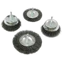 Conjunto Com 4 Escovas De Aço Para Furadeira - D-65729 - Makita Conj. 4 Escovas De Aco P-furad. Makita D-65729 - 1