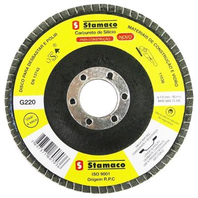 Lixa Flap Grão 220 Pacman 115mm - 7036 - Stamaco Flap Pacmann 115 Grao 220 Construcao Sta 703.6