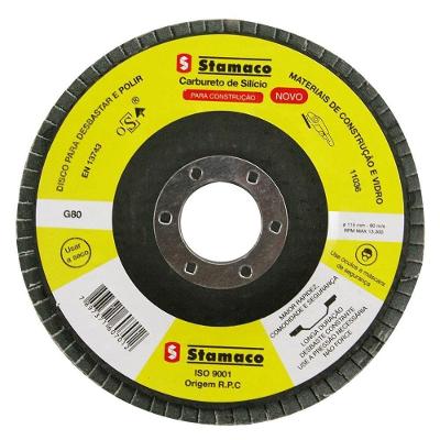 Lixa Flap Grão 80 Pacman 115mm - 7012 - Stamaco Flap Pacmann 115 Grao 80 Construcao Sta 701.2