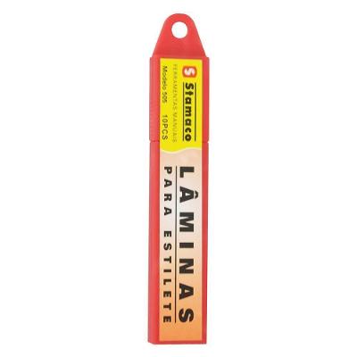 Lâminas Para Estilete Modelo 505 Com 10 Peças - 8040 - Stamaco Lamina P-estilete Ref.505 C-10 Stamaco 804.0