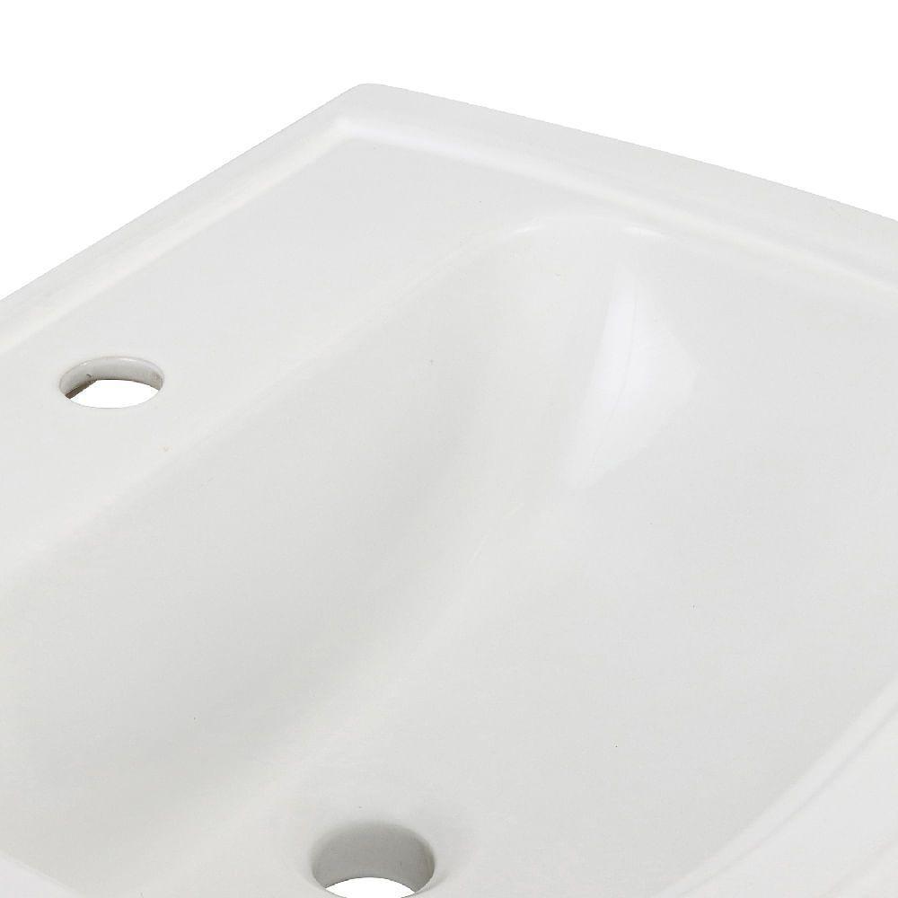 Kit Lavatório 53x44cm 11 Litros Com Coluna Sabatini Branca - Icasa Kit Lavatorio Com Coluna Sabatini Branca - 3