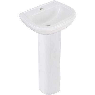 Kit Lavatório 53x44cm 11 Litros Com Coluna Sabatini Branca - Icasa Kit Lavatorio Com Coluna Sabatini Branca