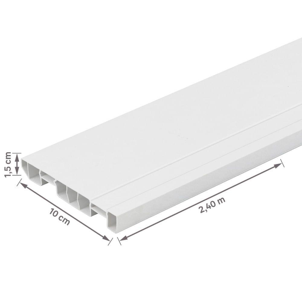 Rodapé De Pvc Com 240x10cm Branco - 083642060010 - Permatti - 10