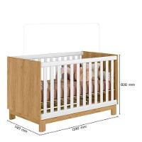 Quarto De Bebê Q Encanto Slim Freijó Toq Branco Acetinado Com Colchão Tend Tudo – Qmovi - 3