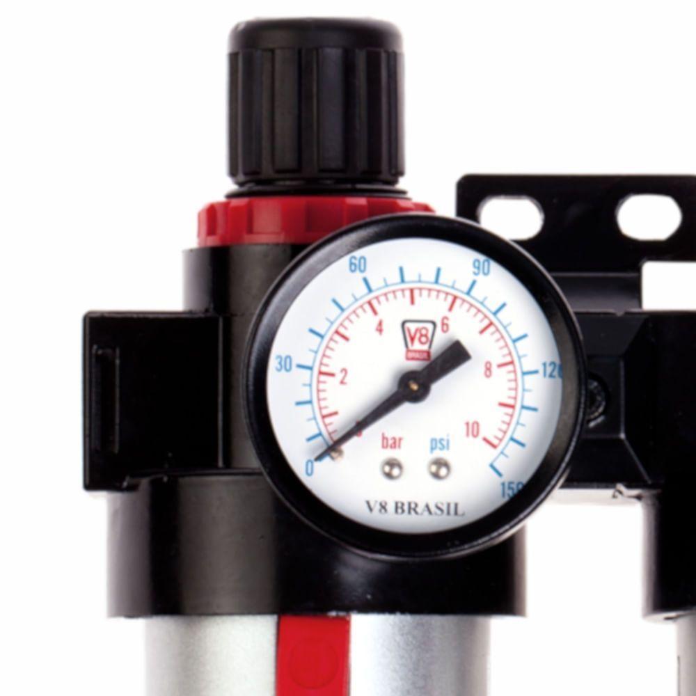 Filtro De Ar E Lubrificador Fa06 1-2"" - 6507 - V8 Brasil Filtro De Ar E Lubrificador Fa06 1-2" - 6507 - V8 Brasil - 2