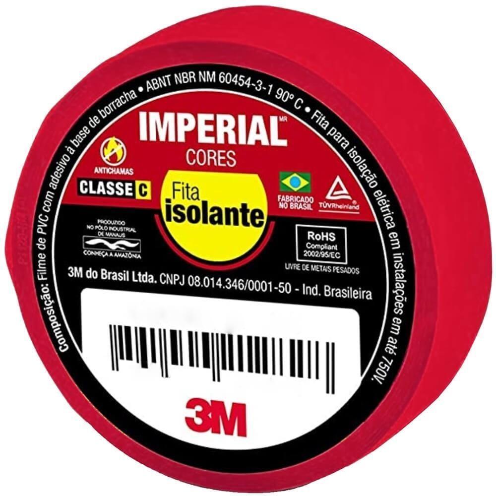 Fita Isolante Imperial 18 Mm X 20 Metros Vermelha - Hb004298129 - 3m - 1