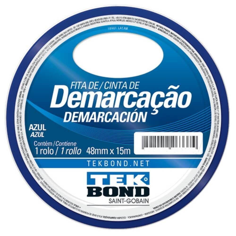Fita De Demarcação Azul 48mm X 15 Metros - 21251048200 - Tekbond - 1