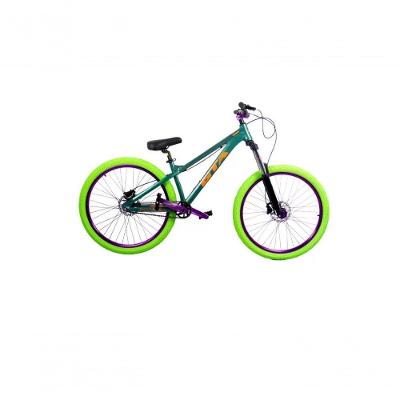 Bicicleta 26 Gta Gravity Cor Verde Freeride Single Cubo K7 Barulhento Freio Hidráulico Garfo C/trava Pneu Flame Verde