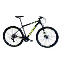 Bicicleta Aro 29 Ksx Sd7 21v Cabos Internos Alumínio Freios A Disco Garfo Suspensão Preto Amarelo Tamanho 17 - 1