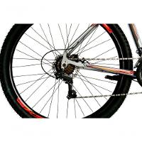 Bicicleta Aro 29 Ksx Sd7 21v Cabos Internos Alumínio Freios A Disco Garfo Suspensão Prata Laranja Tamanho 15