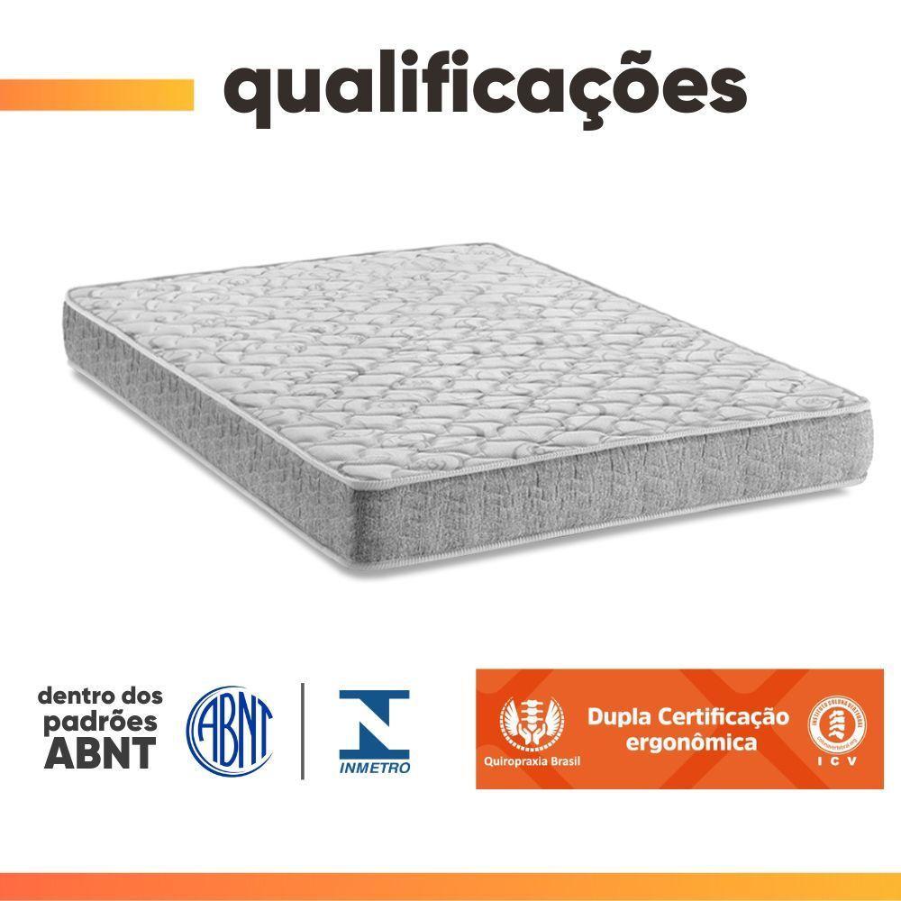 Cama Box Casal Espuma D33 Inducol Soft 138x188x55cm Cbp Cinza - 5