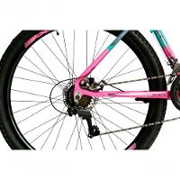 Bicicleta Aro 29 Ksx Sd7 Feminina 21v Cabos Internos Alumínio Freios A Disco Garfo Suspensão Rosa Verde Tamanho 17