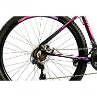 Bicicleta Aro 29 Ksx Sd7 21v Cabos Internos Alumínio Freios A Disco Garfo Suspensão Preto Roxo Tamanho 15