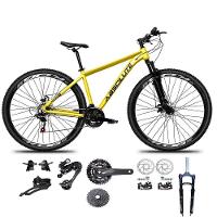 Bicicleta Aro 29 Absolute Nero 5 Kit 2x9 Gta Sunrun Freio Disco K7 Pedivela 24-38d Garfo Com Trava Amarelo Tam.19 - 1