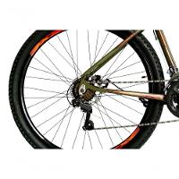 Bicicleta Aro 29 Ksx Sd7 21v Cabos Internos Alumínio Freios A Disco Garfo Suspensão Verde Militar Laranja Tamanho 15 - 4