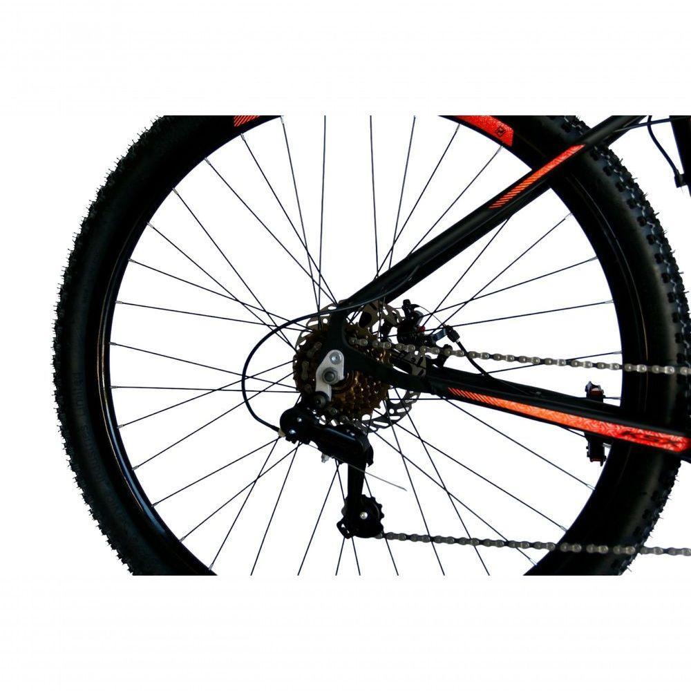 Bicicleta Aro 29 Ksx Sd7 21v Cabos Internos Alumínio Freios A Disco Garfo Suspensão Preto Laranja Tamanho 15 - 4