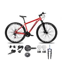 Bicicleta Aro 29 Absolute Nero 5 Kit 2x9 Gta Sunrun Freio Disco K7 Pedivela 24-38d Garfo Com Trava Vermelho Tam.21 - 1