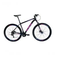 Bicicleta Aro 29 Ksx Sd7 21v Cabos Internos Alumínio Freios A Disco Garfo Suspensão Preto Pink Azul Tamanho 17 - 1