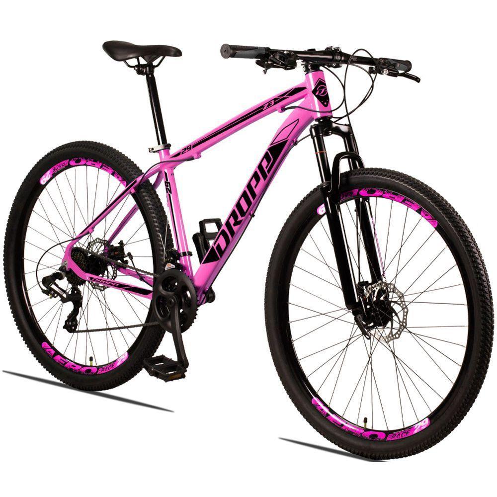 Bicicleta Aro 29 Dropp Z3 H Alumínio Câmbio Shimano 24v Freio A Disco Hidráulico 15 Rosa+preto - 1